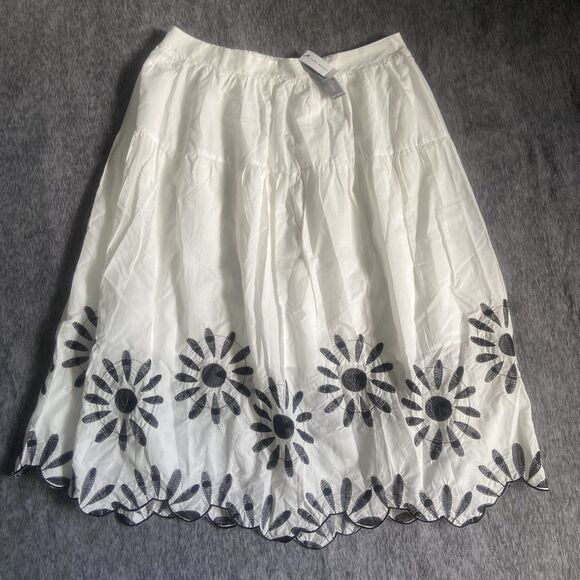 Lane Bryant Dresses & Skirts - Lane Bryant Embroidered Scallop Hem Tiered Midi Skirt